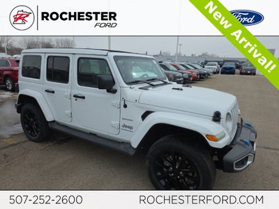 2023 Jeep Wrangler Sahara 4xe w/ Sky Power Roof + Heated Steering Wheel